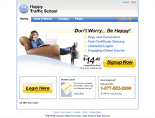 Tablet Screenshot of happytrafficschool.com